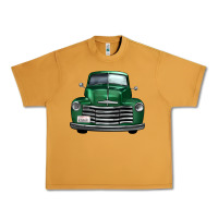 Peanut Butter western green truck front view Urban Heavy Tee - FaDigitalArtStudio