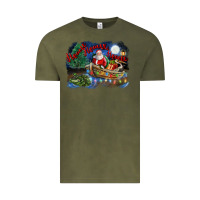Vintage Olive heaux heaux heaux christmas louisiana swamp Vintage Tee - FaDigitalArtStudio