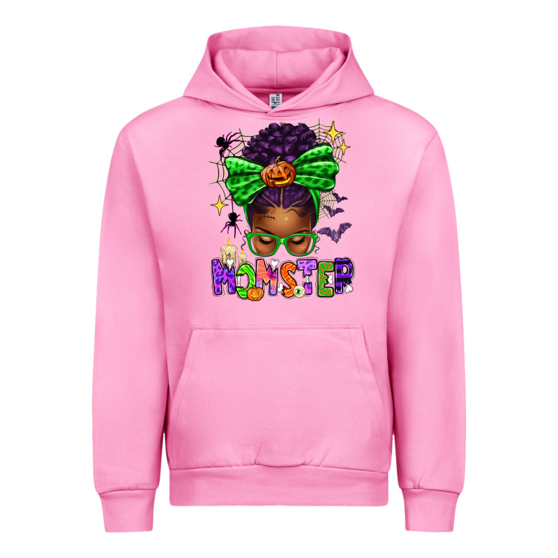Halloween Afro Messy Bun Momster Urban Hoodie by texasbilliewilder | Teevron