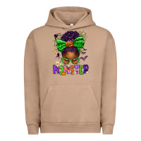 Pigment Burro Halloween Afro Messy Bun Momster Urban Hoodie - texasbilliewilder