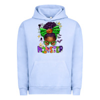 Pigment Grape Ice Halloween Afro Messy Bun Momster Urban Hoodie - texasbilliewilder