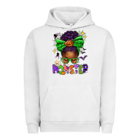 Pigment Lunar Rock Halloween Afro Messy Bun Momster Urban Hoodie - texasbilliewilder