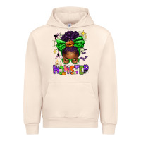 Sandshell Halloween Afro Messy Bun Momster Urban Hoodie - texasbilliewilder