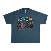 Midnight Navy boom bitch Urban Heavy Tee - CowhideDigitalArt