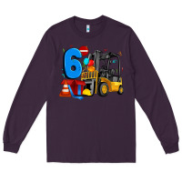 Plum forklift birthday six Long Sleeve Tee - Artiststas