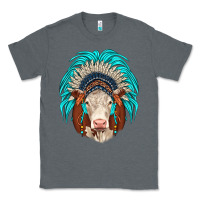 Charcoal Heather hereford indian headdress Classic Tee - JahusDesignShop