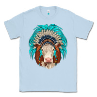 Dusty Blue hereford indian headdress Classic Tee - JahusDesignShop