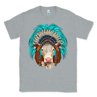 Heather Grey hereford indian headdress Classic Tee - JahusDesignShop