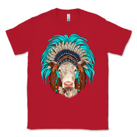 Red hereford indian headdress Classic Tee - JahusDesignShop
