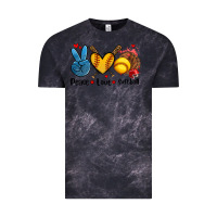 Cloud Black peace love  softball Vintage Tee - AdoDesignShop