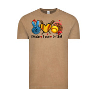 Peace Love  Softball Vintage Tee | Teevron