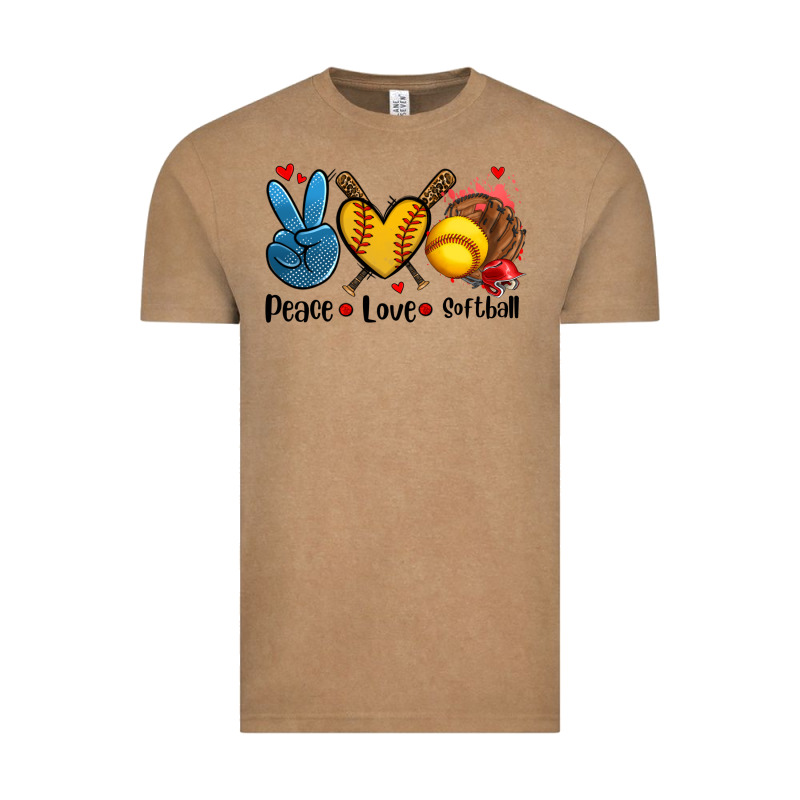 Peace Love  Softball Vintage Tee by AdoDesignShop | Teevron