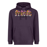 Plum she is strong proverbs 31 25 Heavyweight Hoodie - NancyCooperArtShop