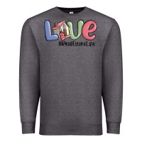 Charcoal Heather love real estate life Premium Sweatshirt - MaliasSmallBusiness