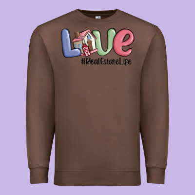 Love Real Estate Life Premium Sweatshirt Designed By Maliassmallbusiness