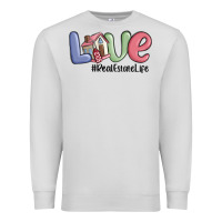 Dove Grey love real estate life Premium Sweatshirt - MaliasSmallBusiness
