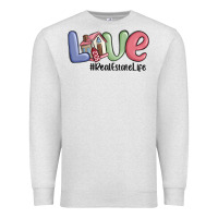 Oatmeal Heather love real estate life Premium Sweatshirt - MaliasSmallBusiness
