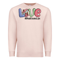 Pale Pink love real estate life Premium Sweatshirt - MaliasSmallBusiness