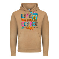 Vintage Camel life happens coffee helps Vintage Hoodie - Zillion Design Studio