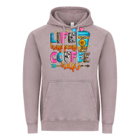 Vintage Zinc life happens coffee helps Vintage Hoodie - Zillion Design Studio