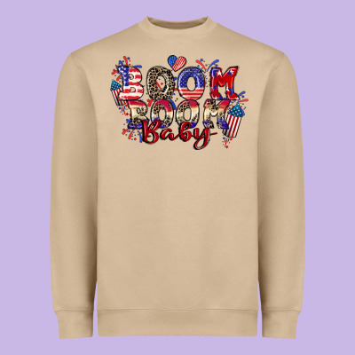 Boom Boom Baby 4th Of July Heavyweight Sweatshirt Designed By Cowgirlartshop