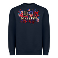 Navy Boom boom baby 4th of july Heavyweight Sweatshirt - CowGirlArtShop