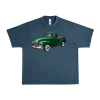 Midnight Navy western green truck right 34 view Urban Heavy Tee - FaDigitalArtStudio