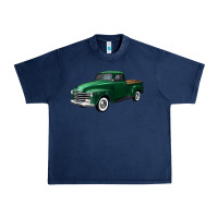 Navy western green truck right 34 view Urban Heavy Tee - FaDigitalArtStudio