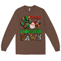 Chestnut merry christmas paws with santa Long Sleeve Tee - AdoDesignShop