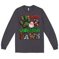 Smoke merry christmas paws with santa Long Sleeve Tee - AdoDesignShop