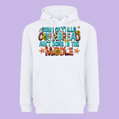 Some Of Yalls Cornbread Aint Done In The Middle Heavyweight Hoodie Designed By Nancycooperartshop