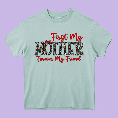 First My Mother Forever My Friend Heavy Core Tee Designed By Cowhidedigitalart