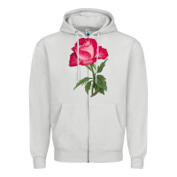 Dove Grey Love At First Sight Rose Zipper Hoodie - LillyAllenDesigns