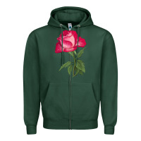 Sports Green Love At First Sight Rose Zipper Hoodie - LillyAllenDesigns
