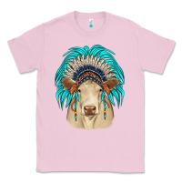Bubblegum Pink charolais indian headdress Classic Tee - JahusDesignShop