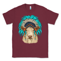 Burgundy charolais indian headdress Classic Tee - JahusDesignShop