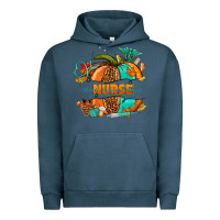 Pigment Midnight Navy pumpkin nurse Urban Hoodie - NancyCooperArtShop