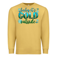 Antique Gold baby its cold outside Premium Sweatshirt - NancyCooperArtShop