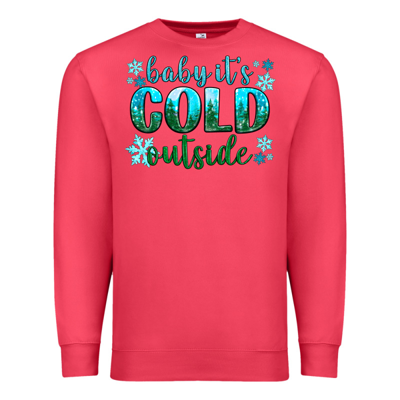 Baby Its Cold Outside Premium Sweatshirt by NancyCooperArtShop | Teevron