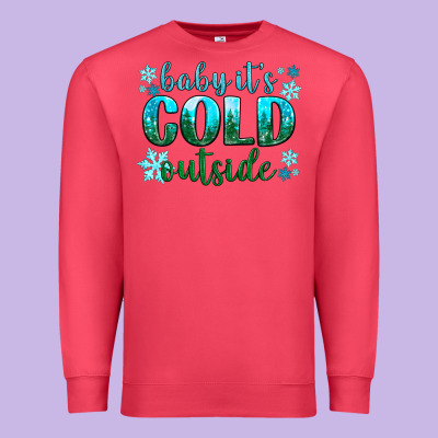 Baby Its Cold Outside Premium Sweatshirt Designed By Nancycooperartshop