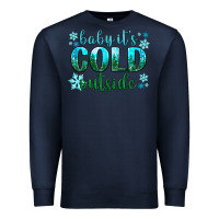 Navy baby its cold outside Premium Sweatshirt - NancyCooperArtShop