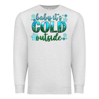 Oatmeal Heather baby its cold outside Premium Sweatshirt - NancyCooperArtShop