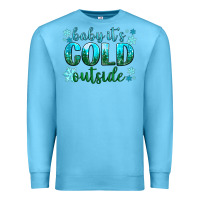 Ocean Blue baby its cold outside Premium Sweatshirt - NancyCooperArtShop