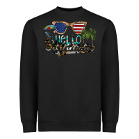 Black hello summer Heavyweight Sweatshirt - SublimationCraftShop