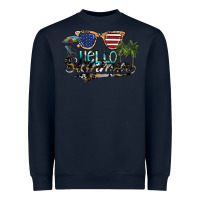 Navy hello summer Heavyweight Sweatshirt - SublimationCraftShop
