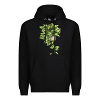 Black Golden Pothos Premium Hoodie - LillyAllenDesigns