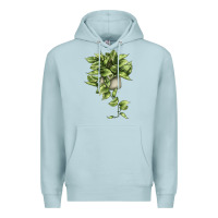 Blue Mist Golden Pothos Premium Hoodie - LillyAllenDesigns