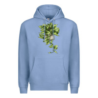 Colony Blue Golden Pothos Premium Hoodie - LillyAllenDesigns