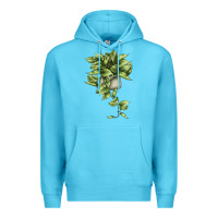 Ocean Blue Golden Pothos Premium Hoodie - LillyAllenDesigns
