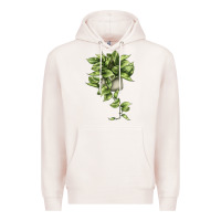 Pale Pink Golden Pothos Premium Hoodie - LillyAllenDesigns
